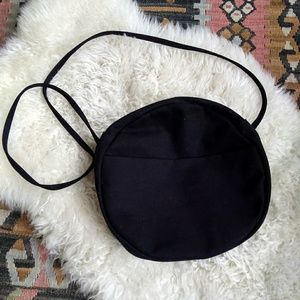Baggu Black Medium Canvas Circle Bag
